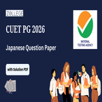 CUET PG 2026 Japanese Question Paper with Solution Pdf